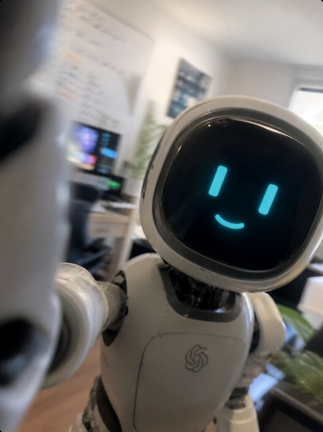 A robot selfie generated by ChatGPT