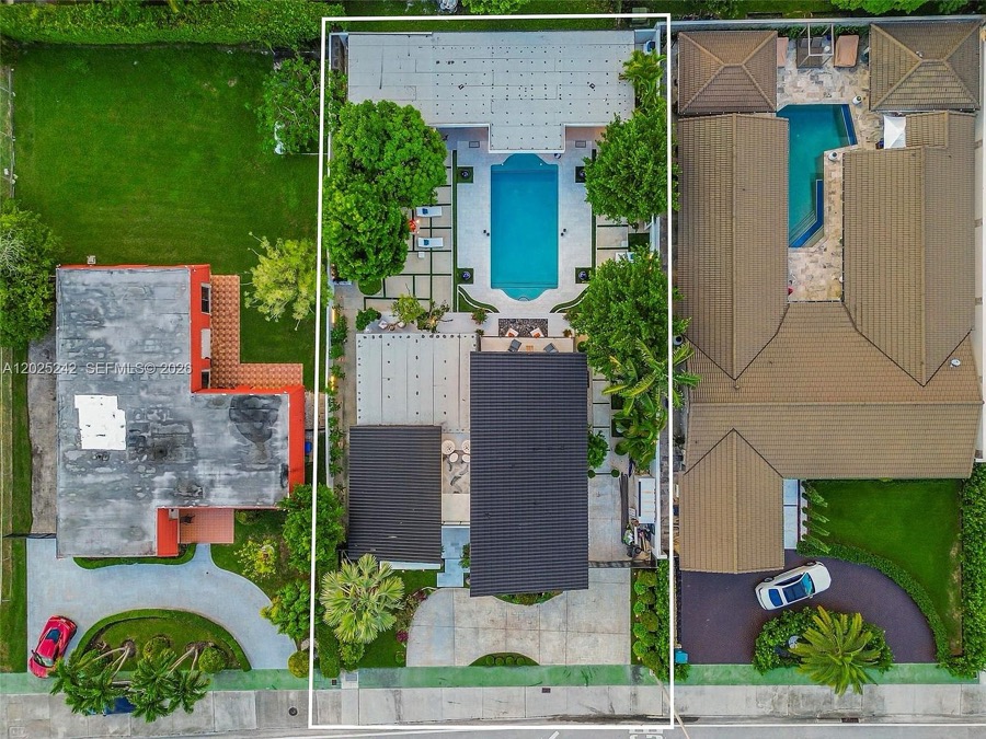 Aerial view of the property