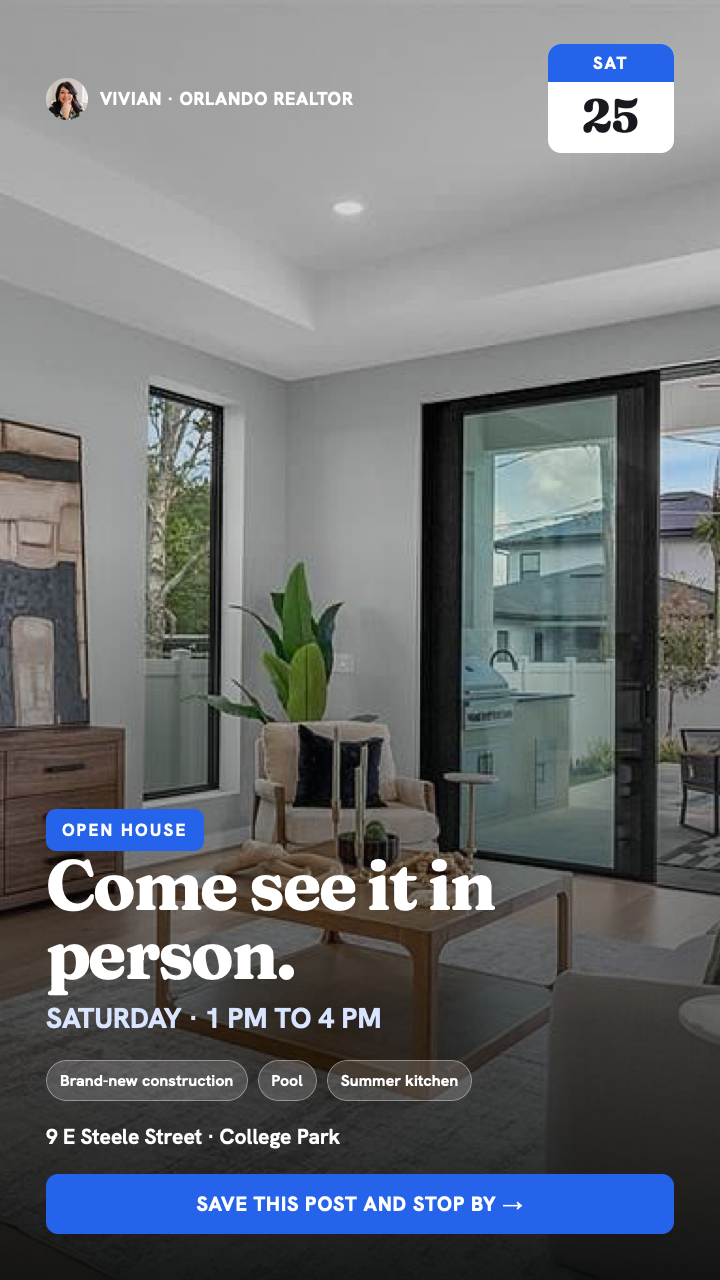 Open house real estate photo ad