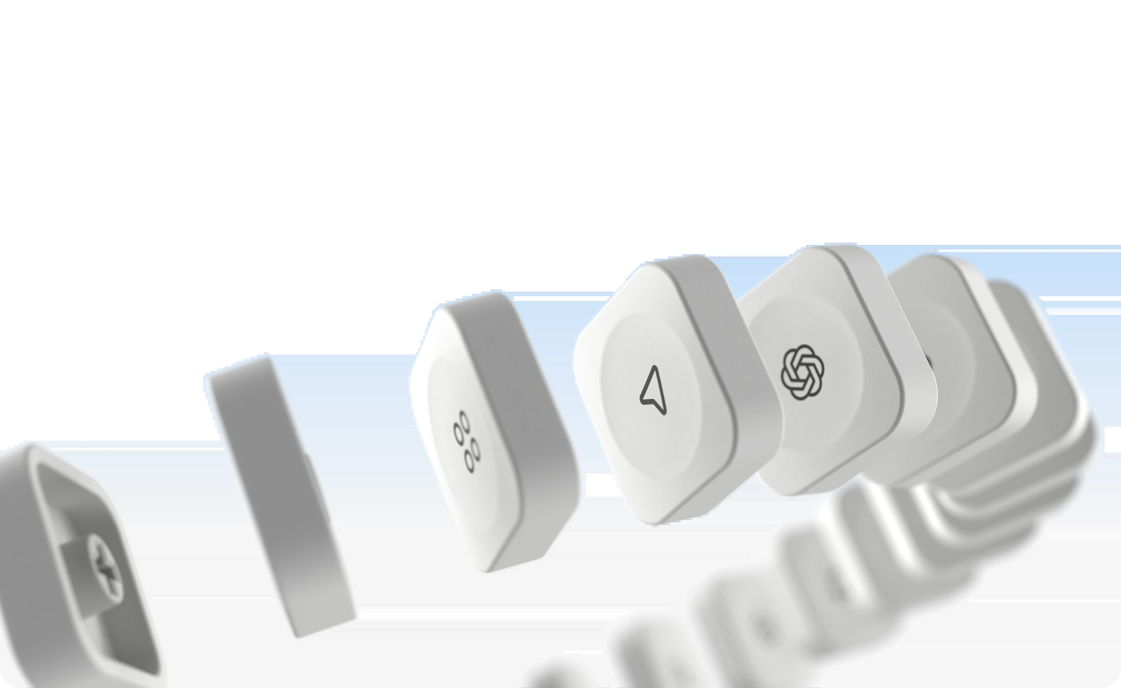 Codex Micro keycaps with the OpenAI logo